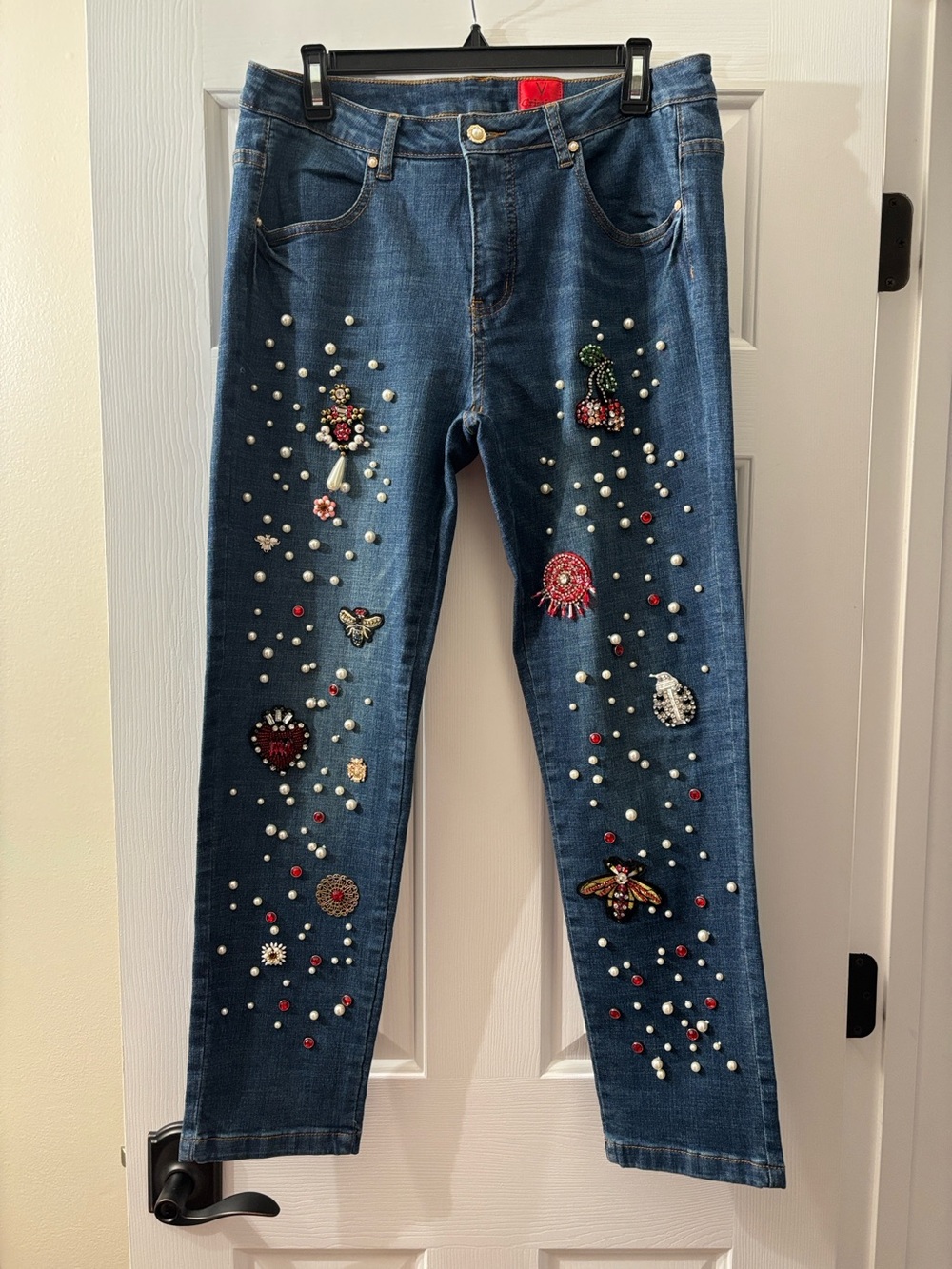 V Cristina Beaded Embellished Jeans